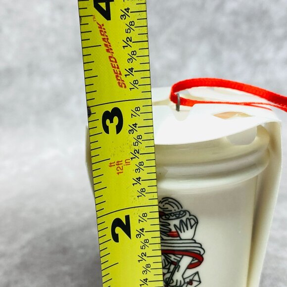 Starbucks 2017 Holiday Ceramic Ornament Red Cup With Ribbon Hanger - Picture 7 of 7